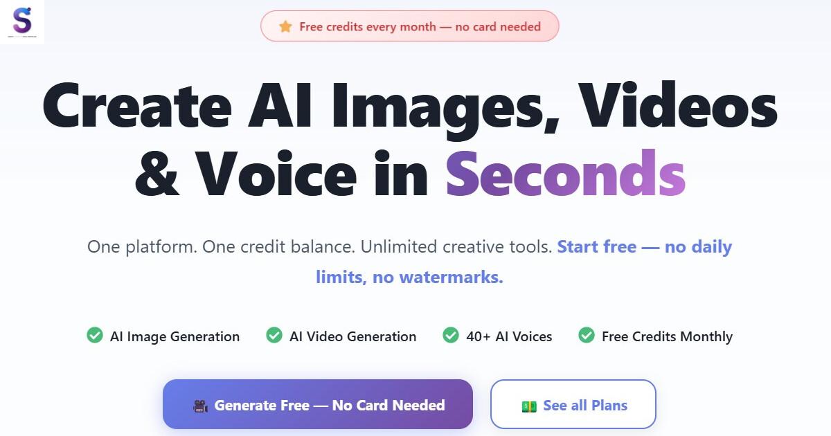 Scenith AI content creator interface showing real estate ad generation with prompt input, style selection, and multi-format output