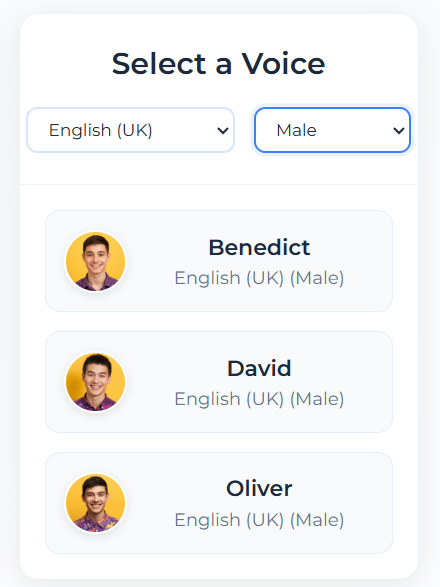 Scenith AI Voice Generator in action with a video editing project